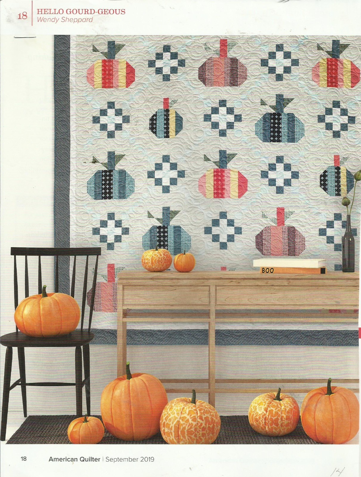 E0101  HELLO GOURD-GEOUS QUILT  PATTERN/INSTRUCTIONS