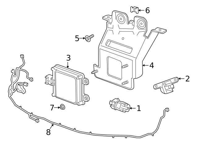 Genuine GM Forward Range Radar Bracket 84375229