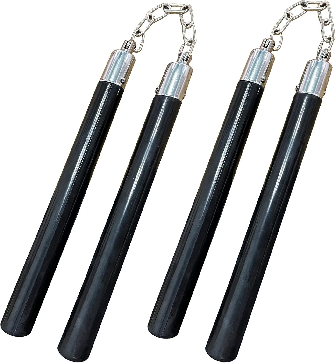Nunchucks Safe Solid Rubber Training Nunchakus with Steel Chain...