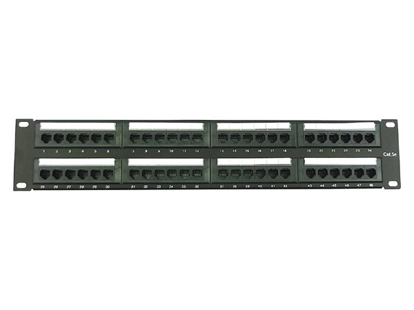 CNAweb 48 Port Cat5e 2U Rackmount 110 RJ45 Network Patch Panel 568A 568B