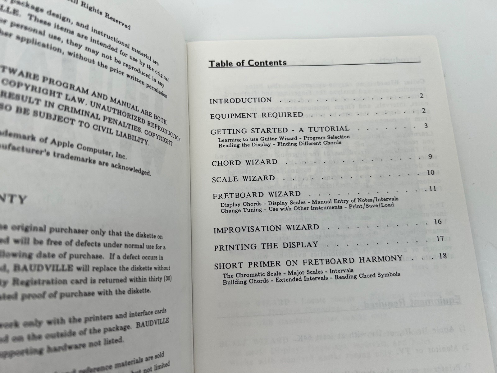 Baudville Guitar Wizard User's Guide