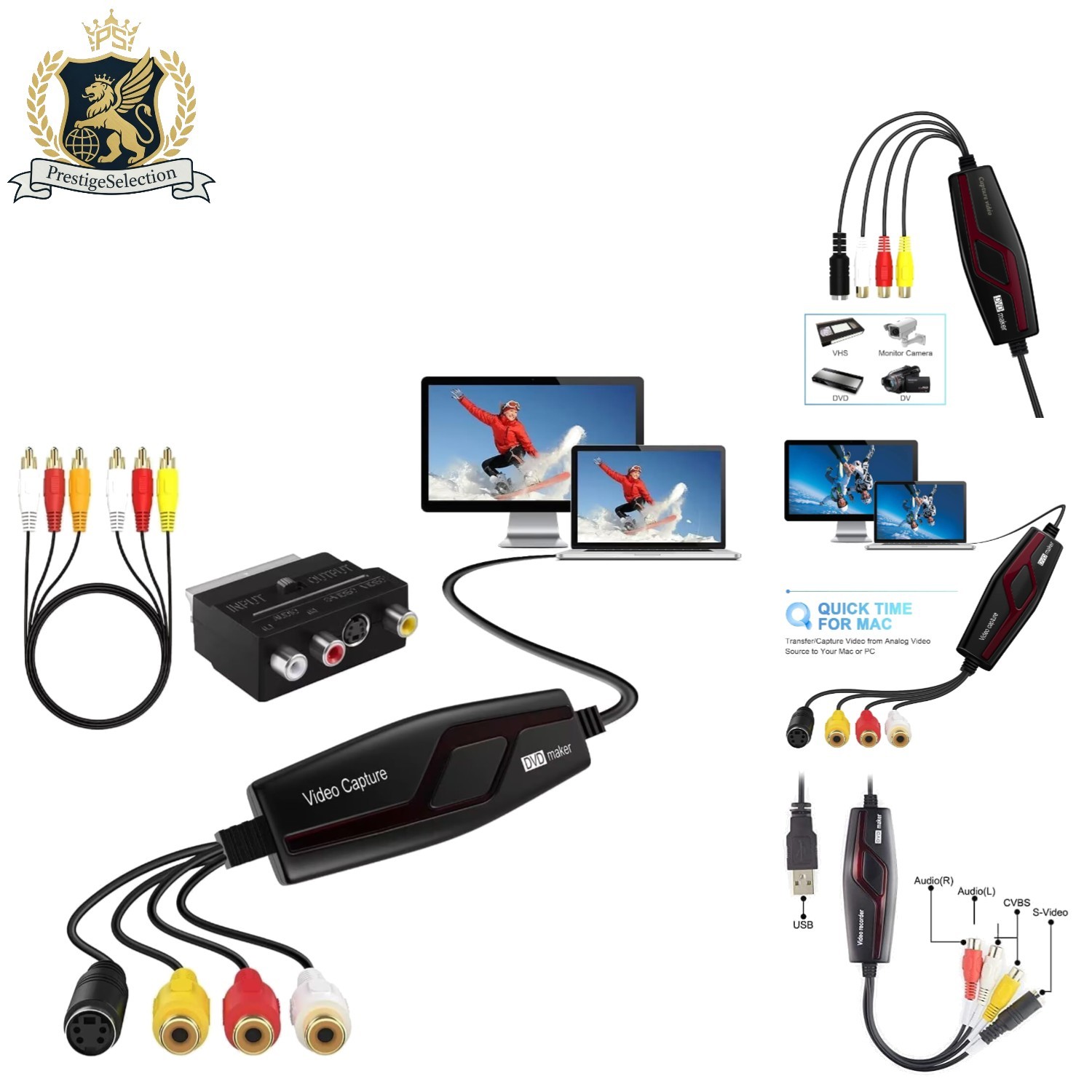 Universal VHS to Digital Converter for Mac & Windows - Effortless Video Transfer