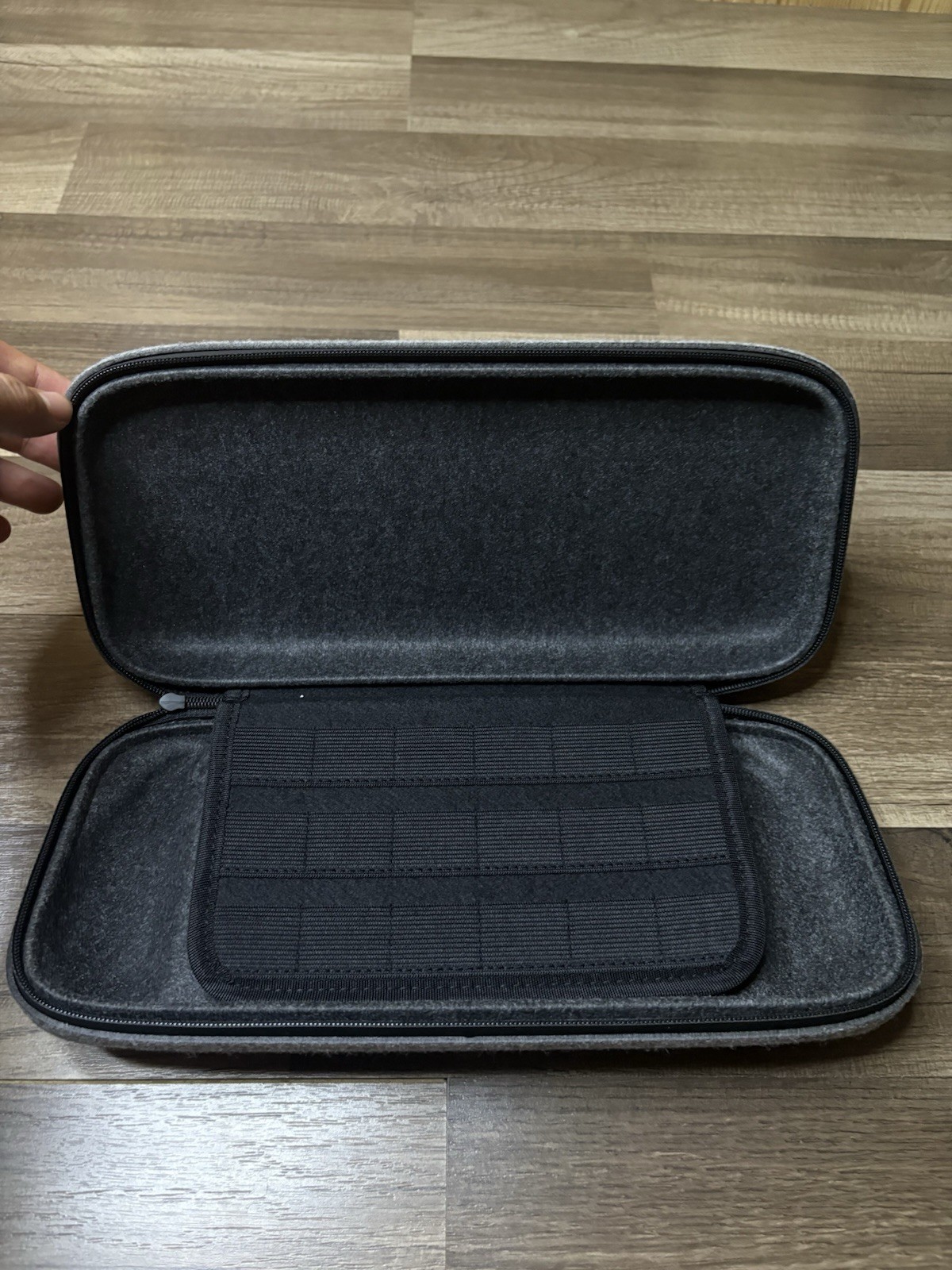 Genki Gray Hard Shell Padded Carrying Case with Partitions for Nintendo Switch