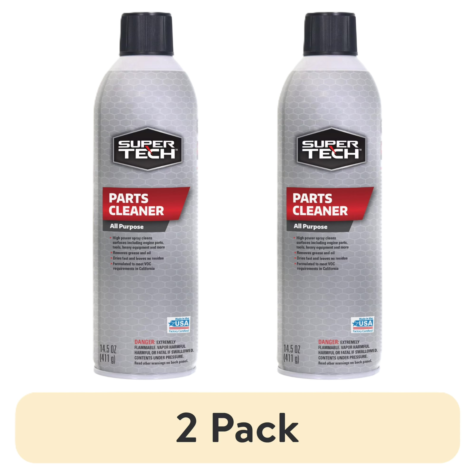 Super Tech Brake Parts Cleaner Non-Chlorinated 14.5 oz Pack of 2