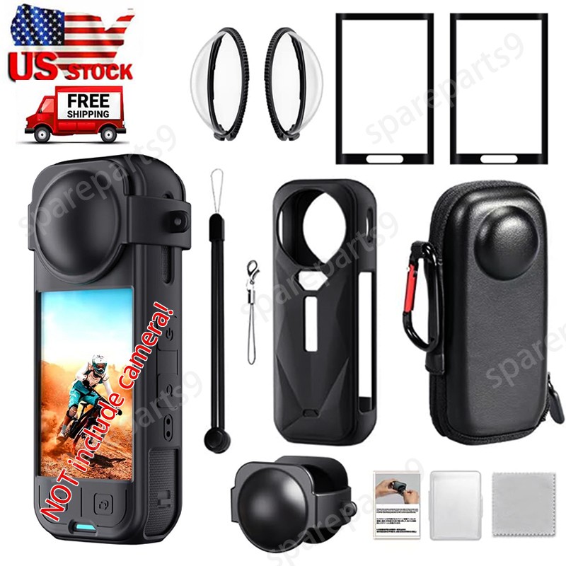 For Insta360 X5 Camera Protective Cover Screen Film Lens Guard Accessories Kit