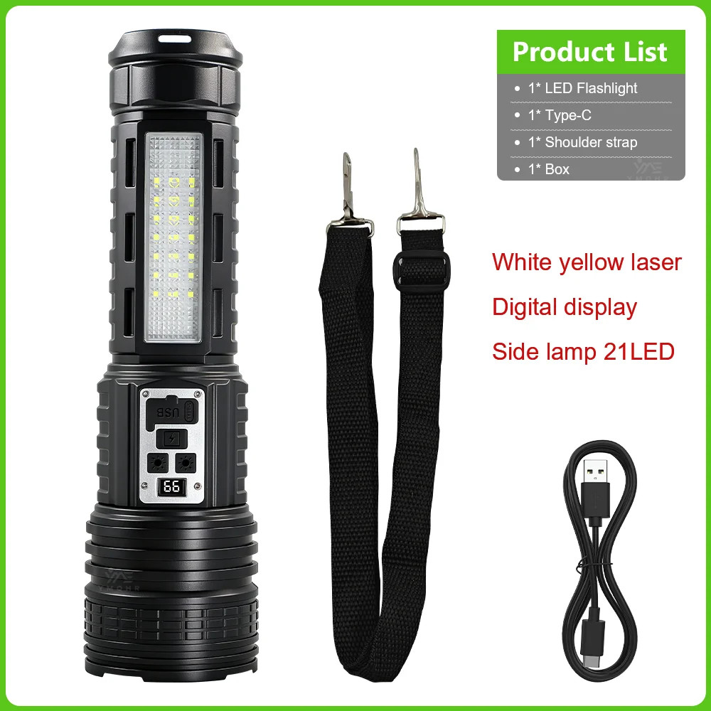 High Power Flashlight Super Big Rechargeable LED Searchlight Long Range Torch US