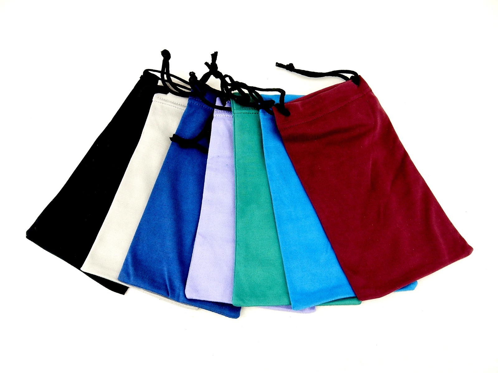 Microfiber Drawstring Accessory Pouch 4" x 7", GREEN ~ Eyeglasses, Makeup, Phone