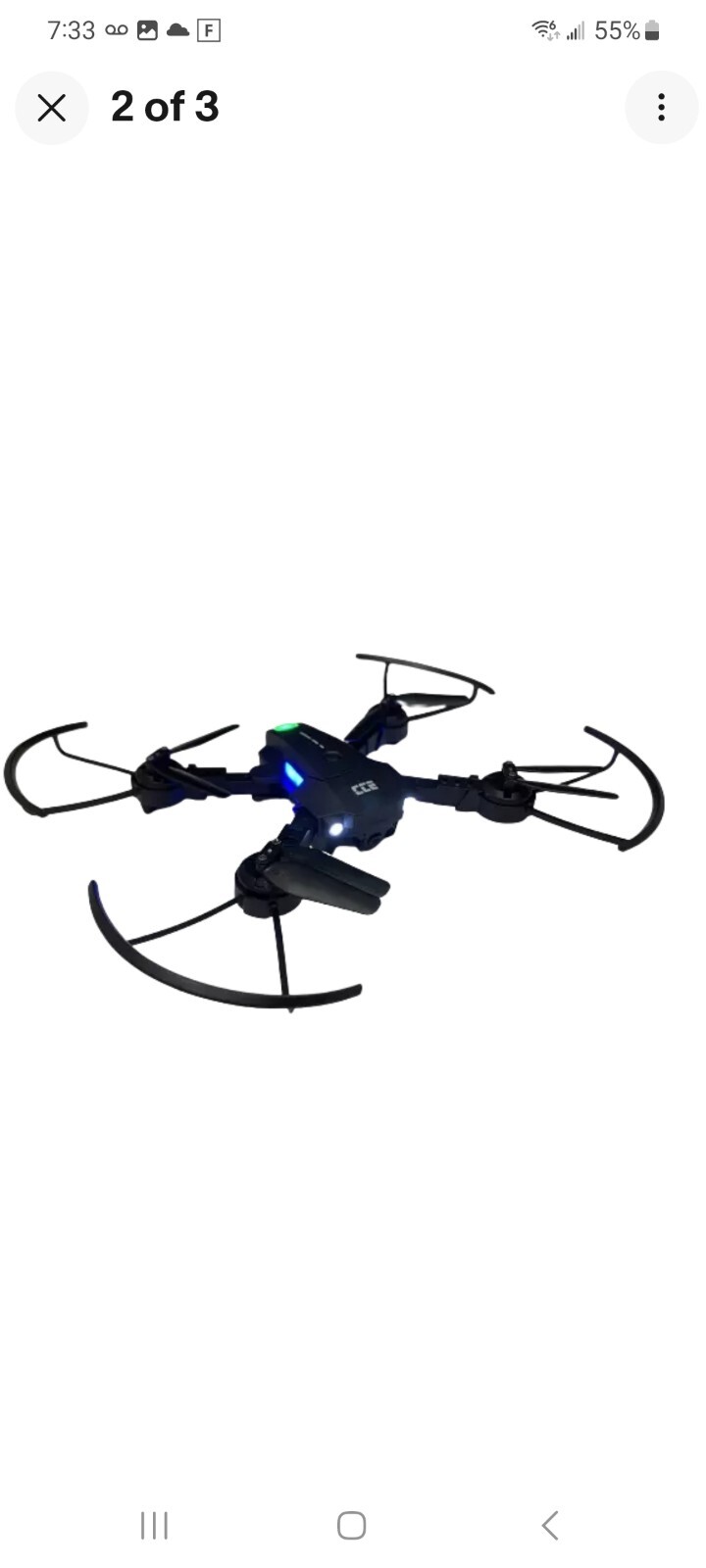 CCE Mini Folding Drone UAV with Altitude Hold, Flips, Headless Mode, 2 Batteries