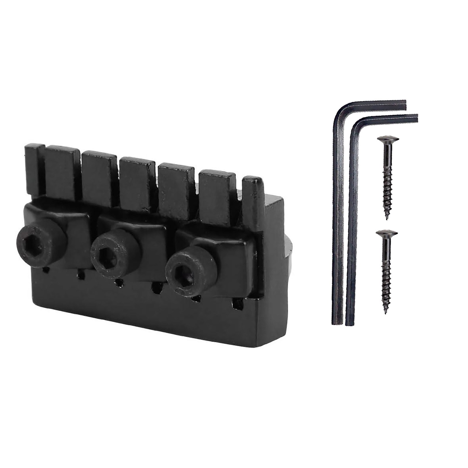 Headless 6-String Guitar Locking Nut Replacement Hardware Kit Zinc Alloy Black