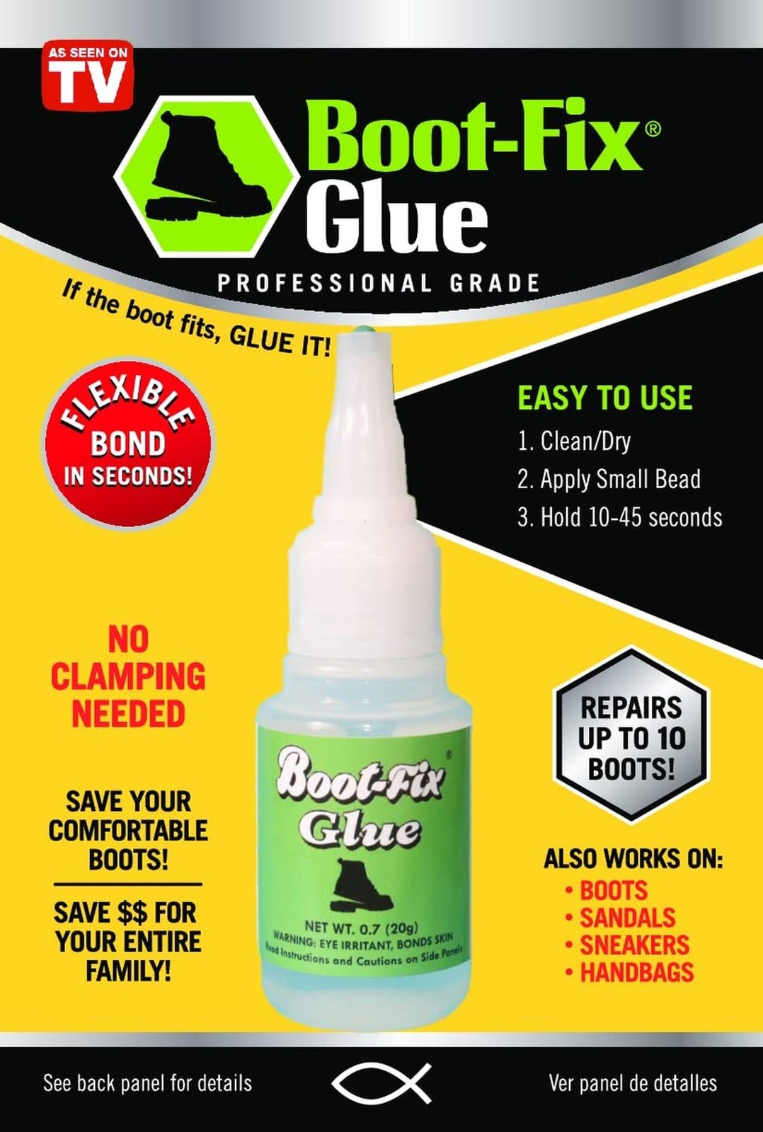Boot-Fix Shoe Glue – Professional Grade Shoe Repair Adhesive for Boots, Shoes...