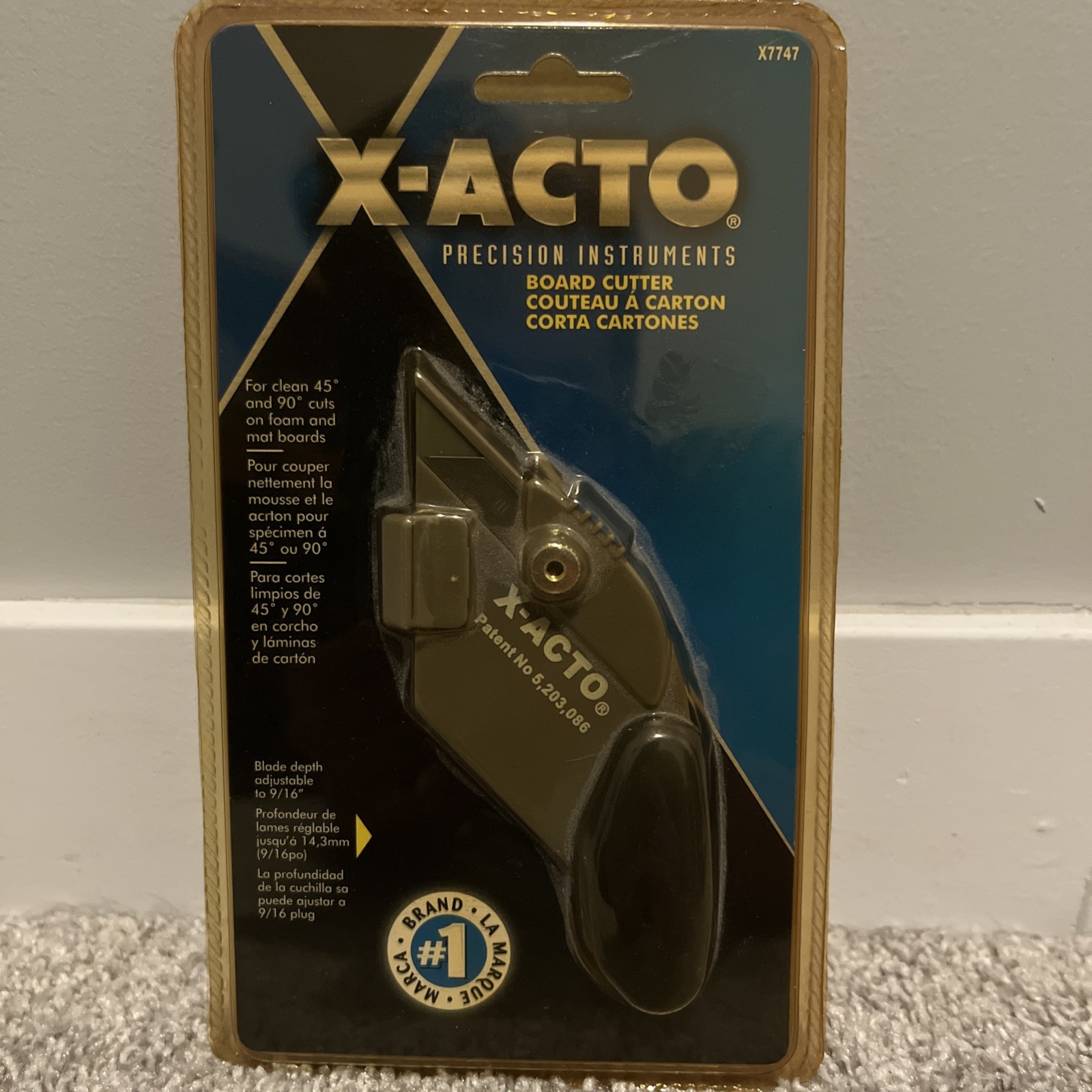 X-ACTO Board Cutter For Foam Board & Mats X7747 For 45 & 90 Degree Cuts NEW Vtg