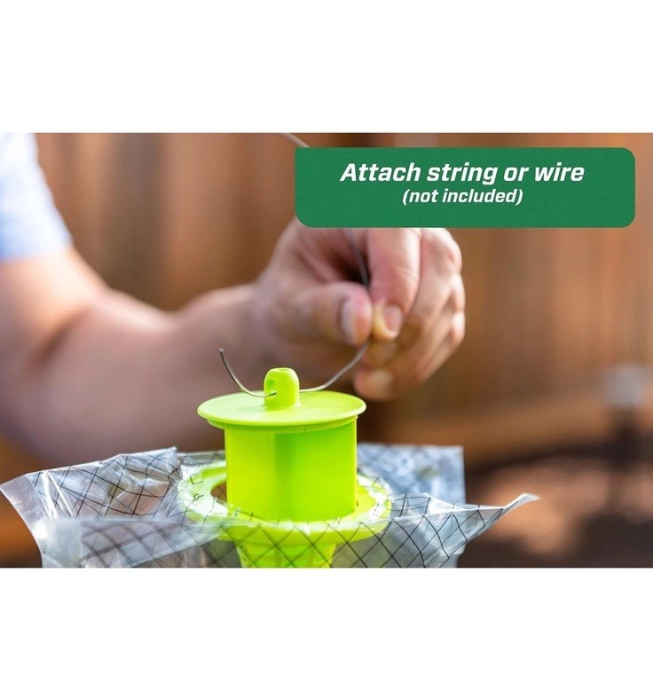 Outdoor Disposable Hanging Fly Trap - 12 Traps