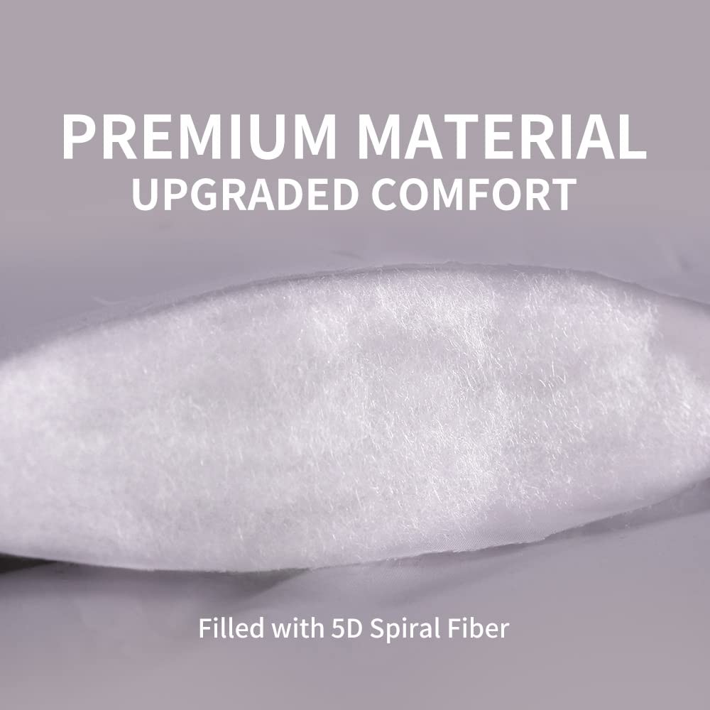 SLEEP ZONE Mattress Topper Twin, Cooling Pad, Quilted Gray