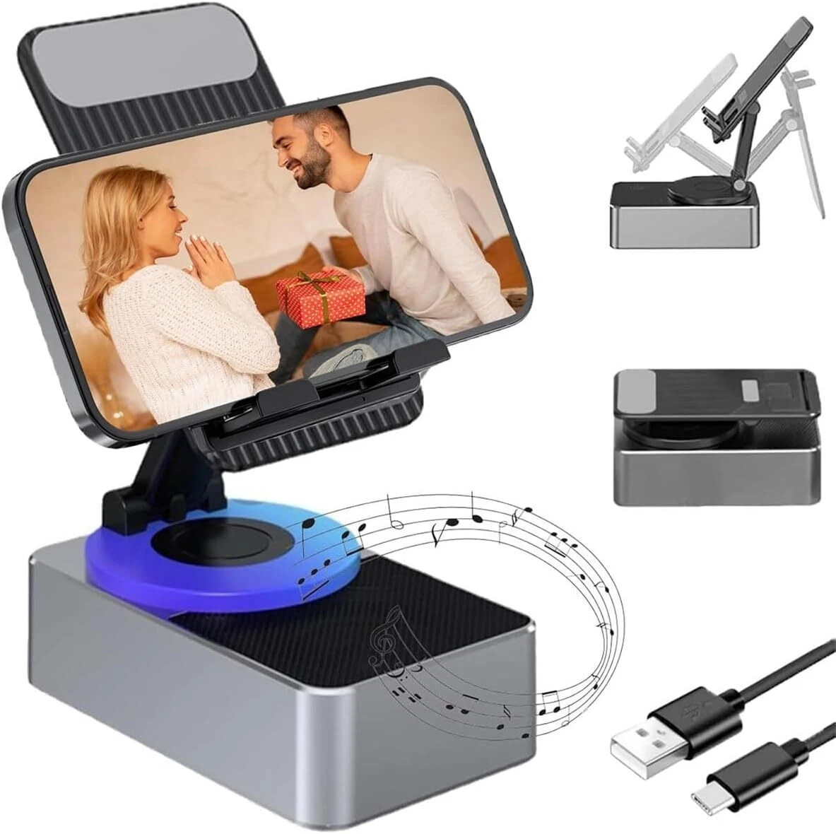 3 in 1 Bluetooth Audio Power Bank Bracket Phone Holder HiFi Speaker Mount Tablet