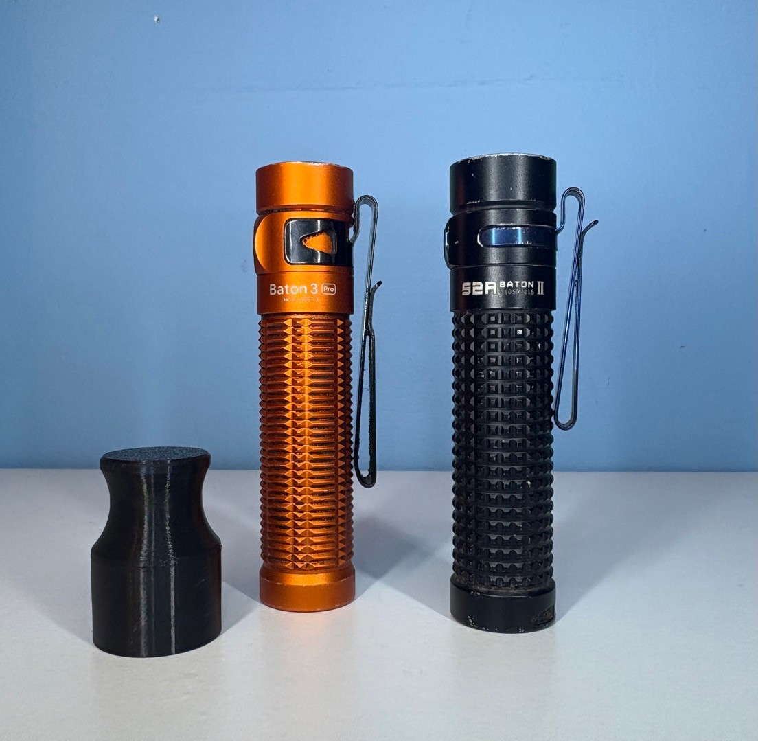 Flashlight Bite Cap for Olight Baton 3 Pro | Baton 2 | Hands Free | Mouth Grip
