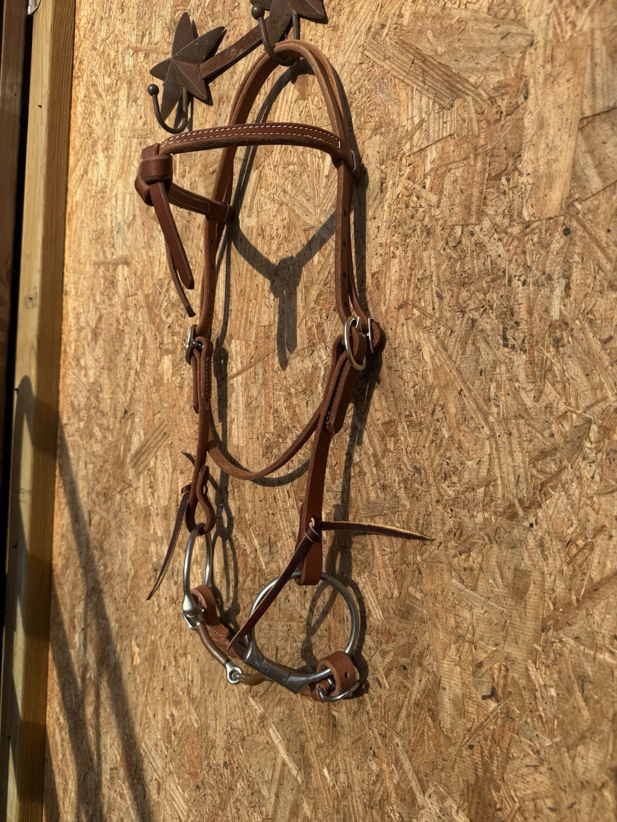 FUTURITY KNOT SOFT BROWBAND WESTERN HEADSTALL 5" COPPER BM SNAFFLE NICE QUALITY