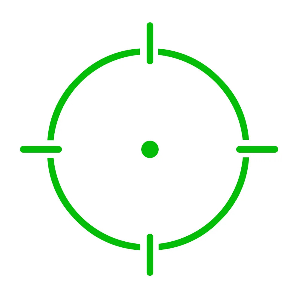 Holosun Green Multi-Reticle Sight, Titanium, Solar, Circle Dot, Mos Pistol Cut