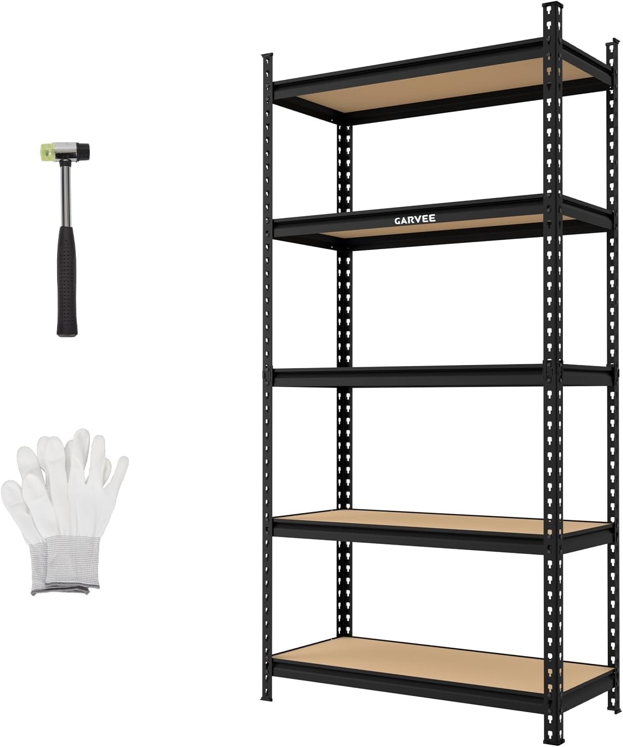5-Tier Heavy Duty Adjustable Metal Shelving Unit Garage Storage Utility Rack