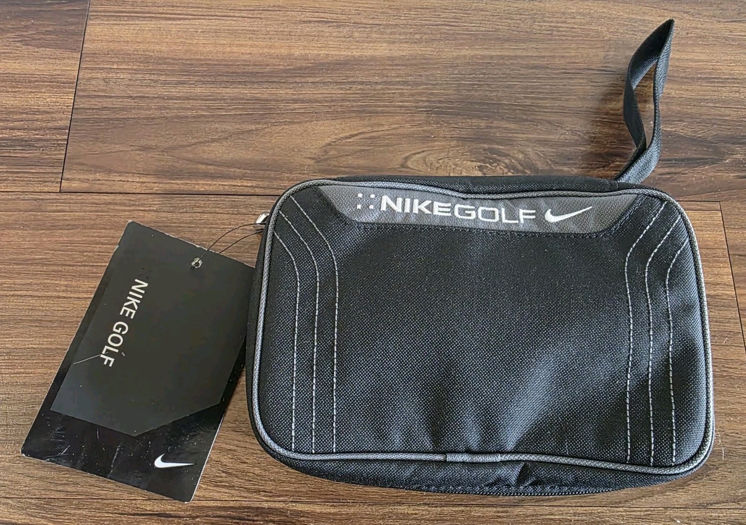 Nike Golf Valuables GPS Holder Ball Pouch Black Bag PGA Patch RARE NWT