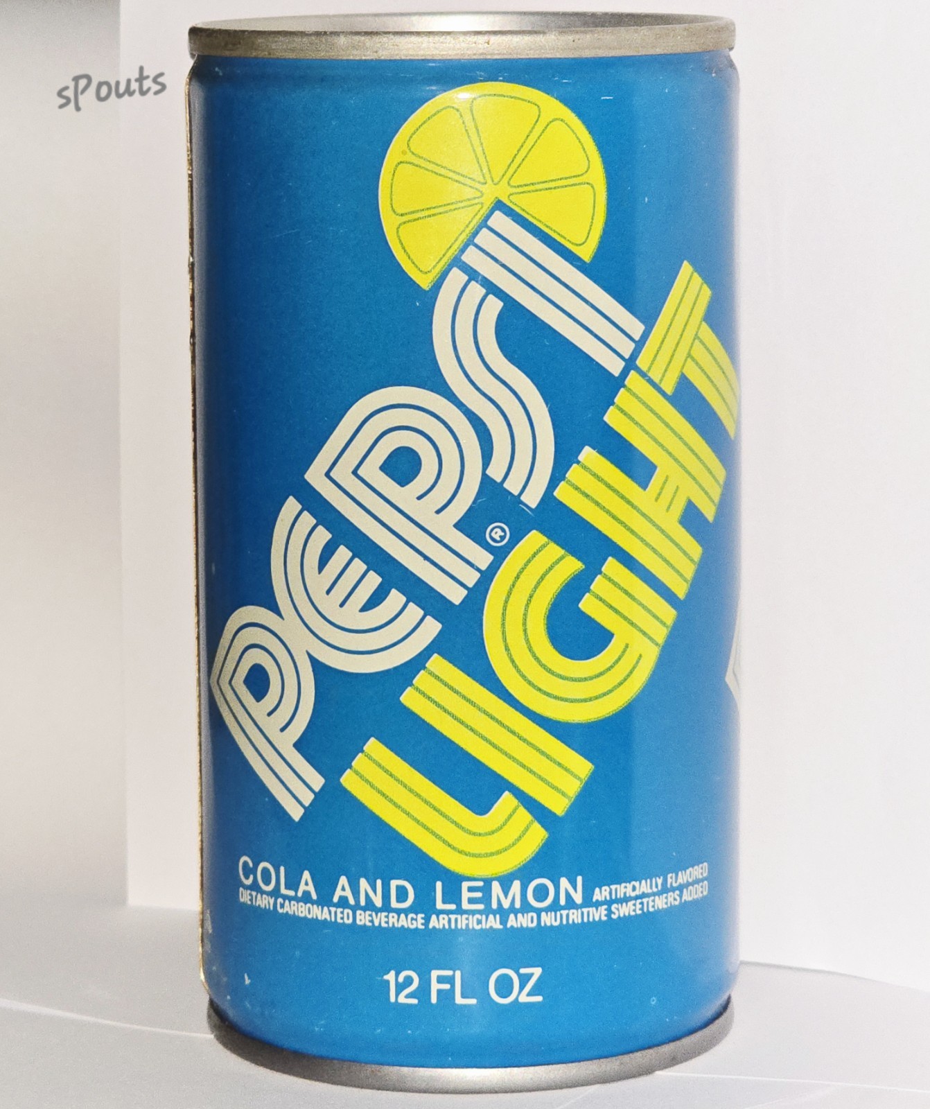 1970's LEMON PEPSI LIGHT SOFT DRINK COLA Soda Can JOHNSTOWN, PA PEPSICO NEW YORK