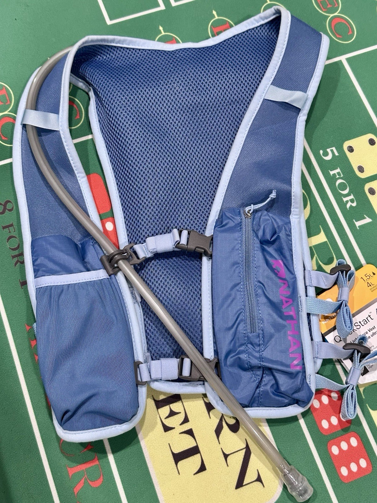 Nathan QuickStart 4L Lightweight Running Hydration Pack 1.5L Blue One Size