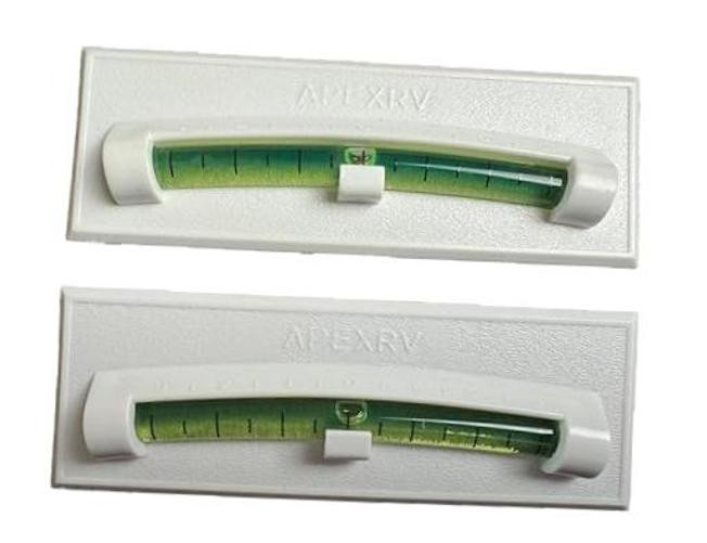 Apex RV Graduated Bubble Level, Never Fade, Long-Lasting, Precision White