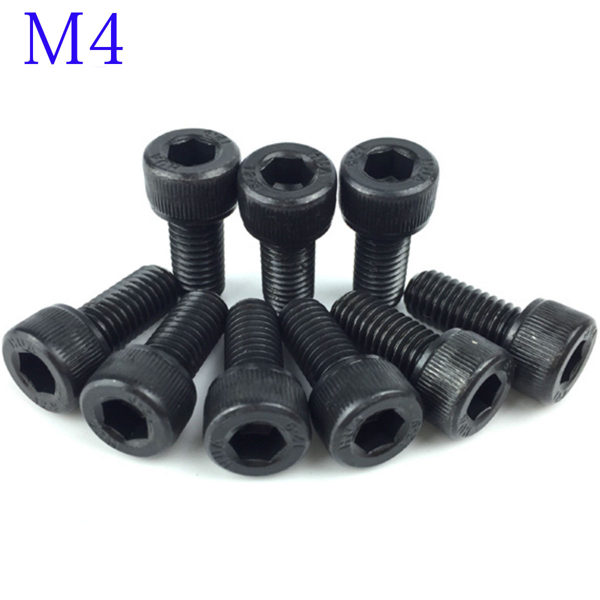 4mm / M4 x 0.7 - SOCKET HEAD Caps Screws 12.9 Alloy Steel Black Oxide DIN 912