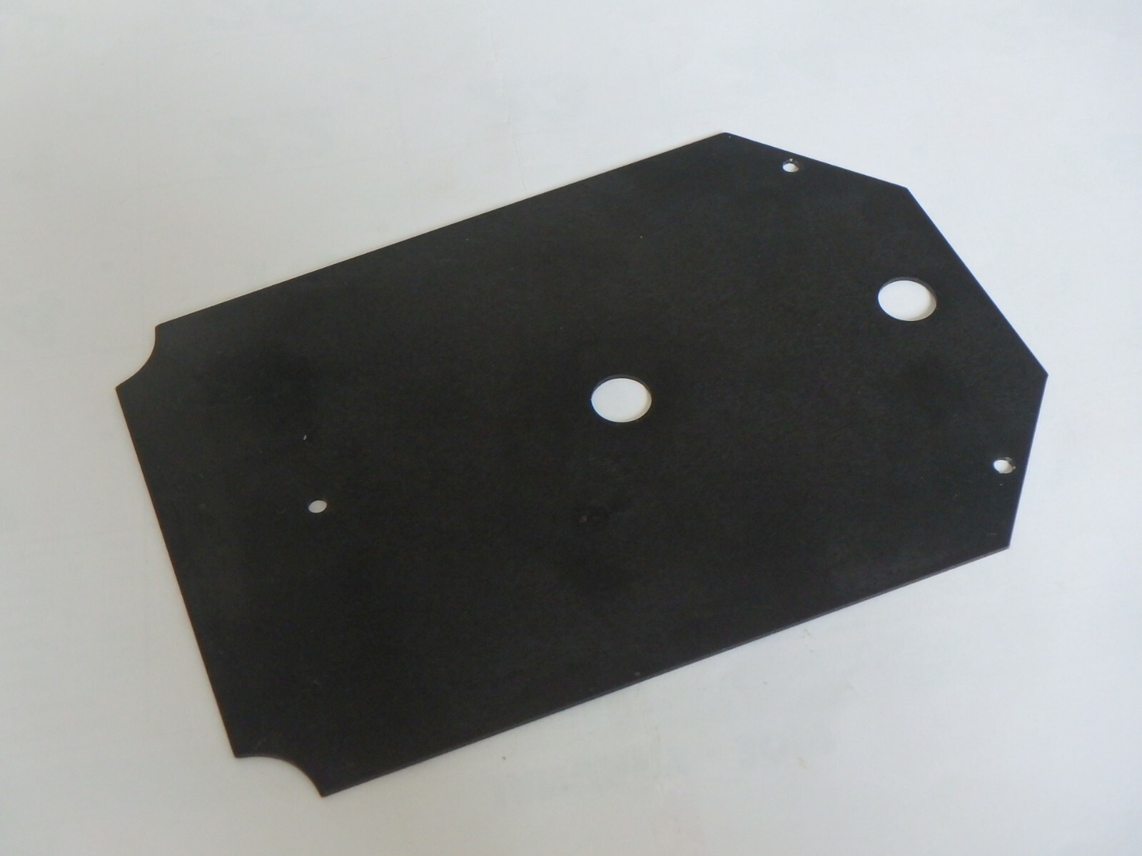 Microscope part - black metal plate 14.5cm x 10cm