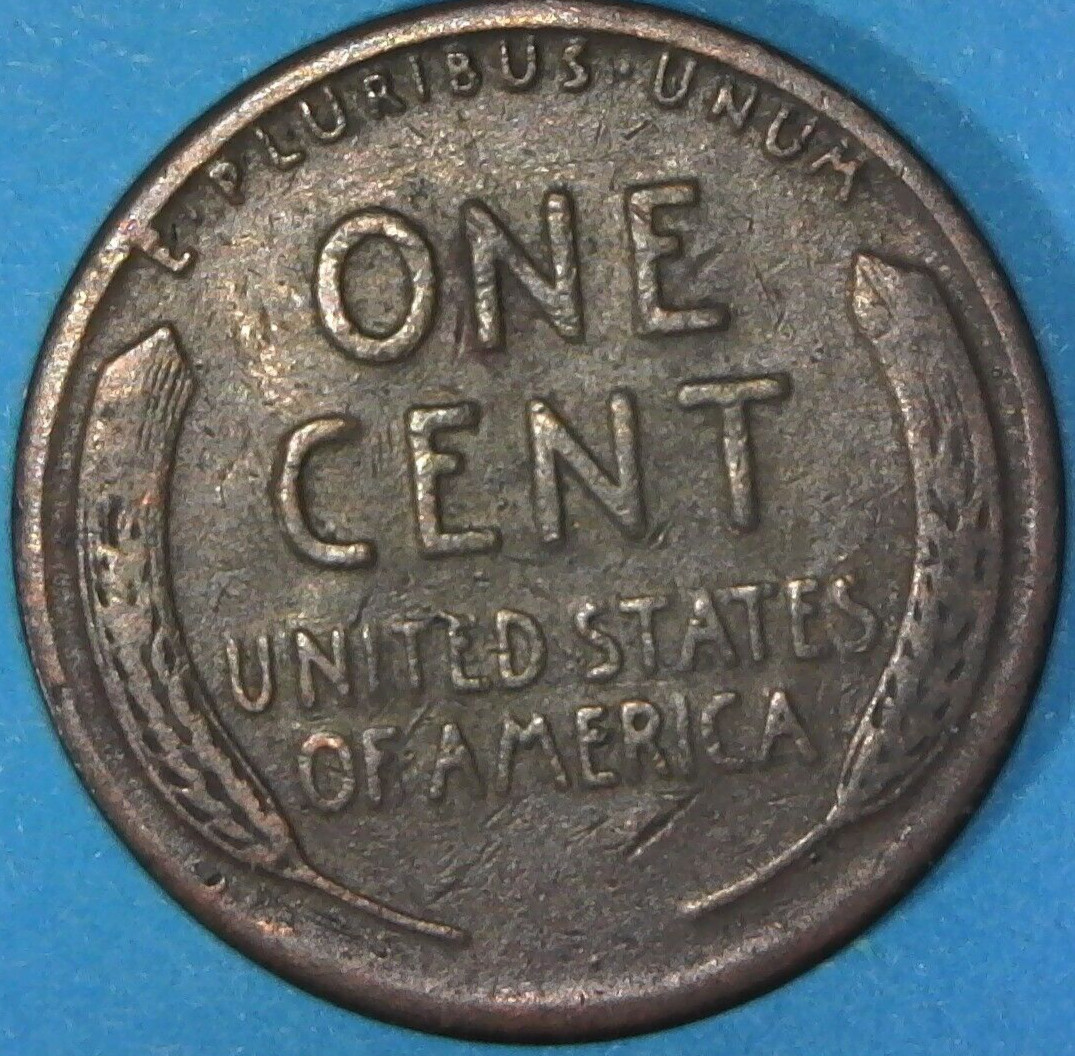1946 D Lincoln Cent Strike Through Obverse Hole In Head