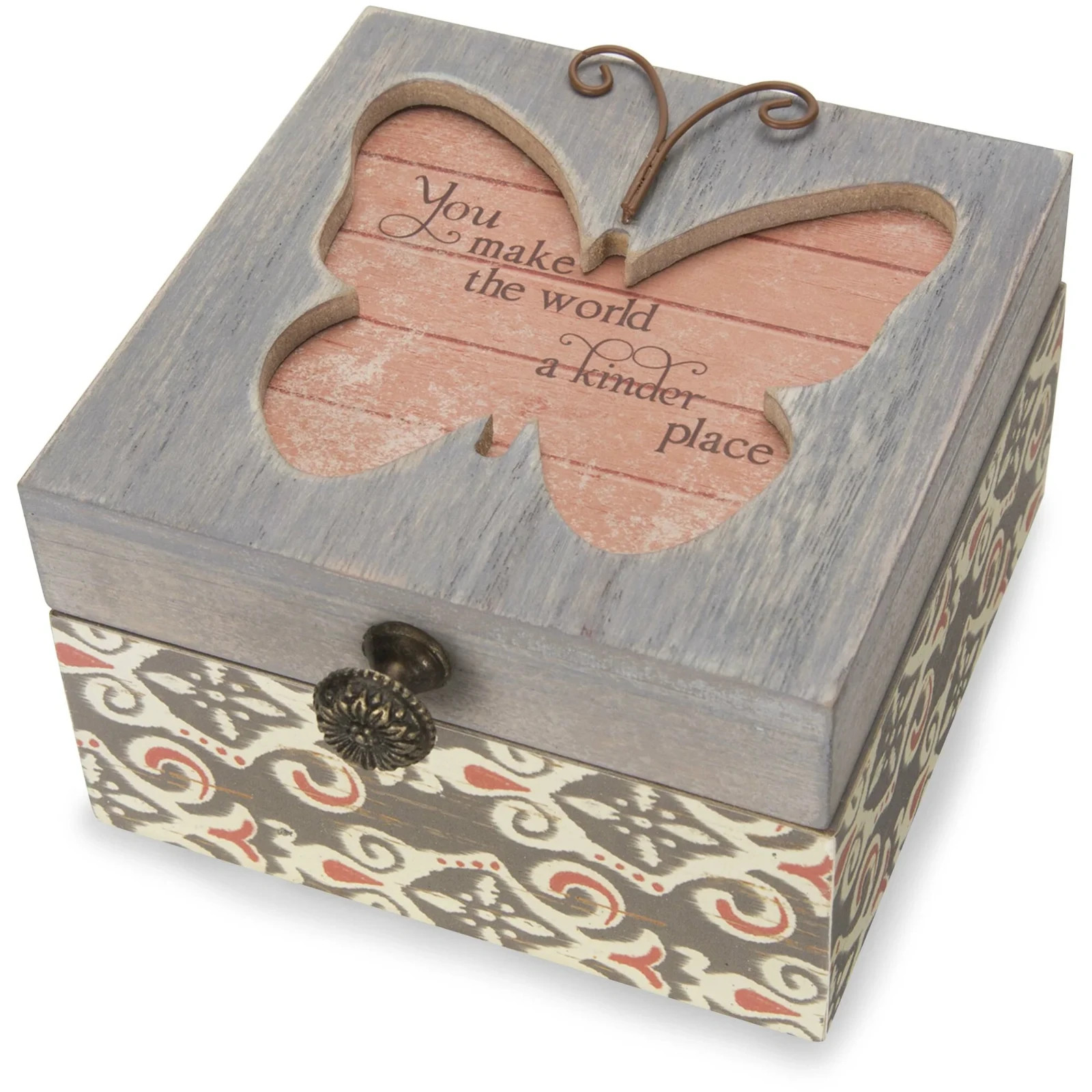 MDF Someone Special 4.5" Keepsake Box Hinged keepsake box with butterfly shaped