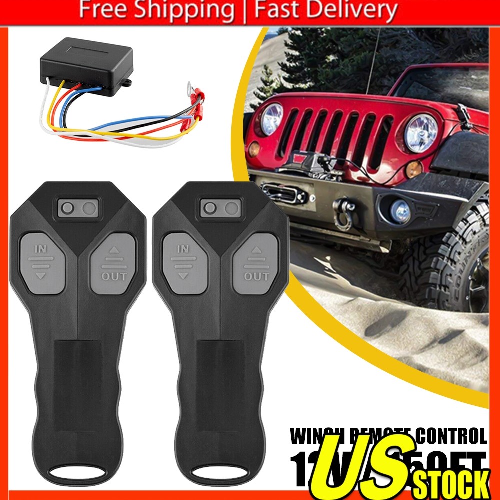 Wireless Winch Remote Kit Control for Jeep Truck ATV SUV Switch Handsset 12V New