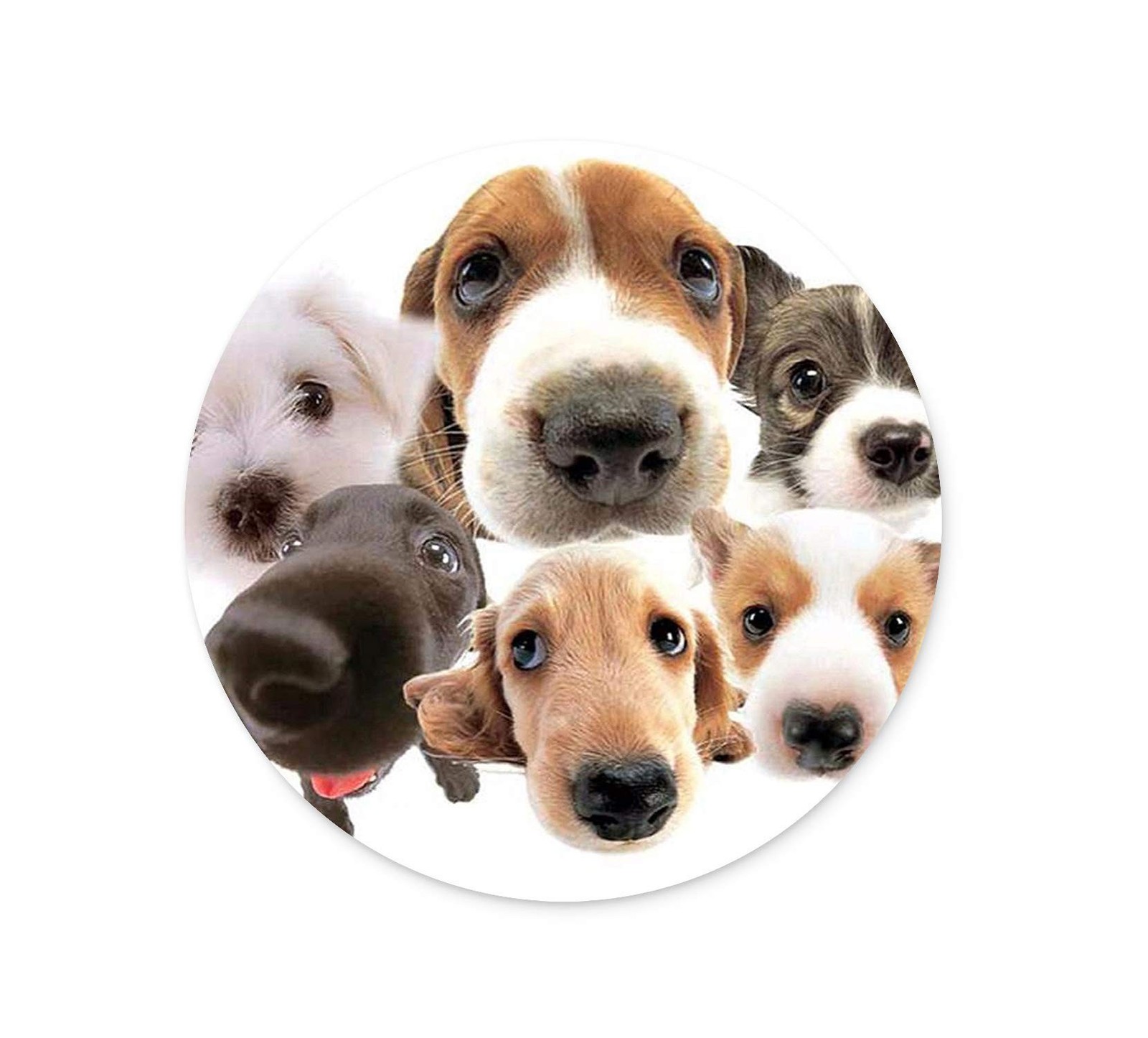 Round Mouse Pad Dog Design, Professional Customized Non-Slip Rubber Gaming Mo...