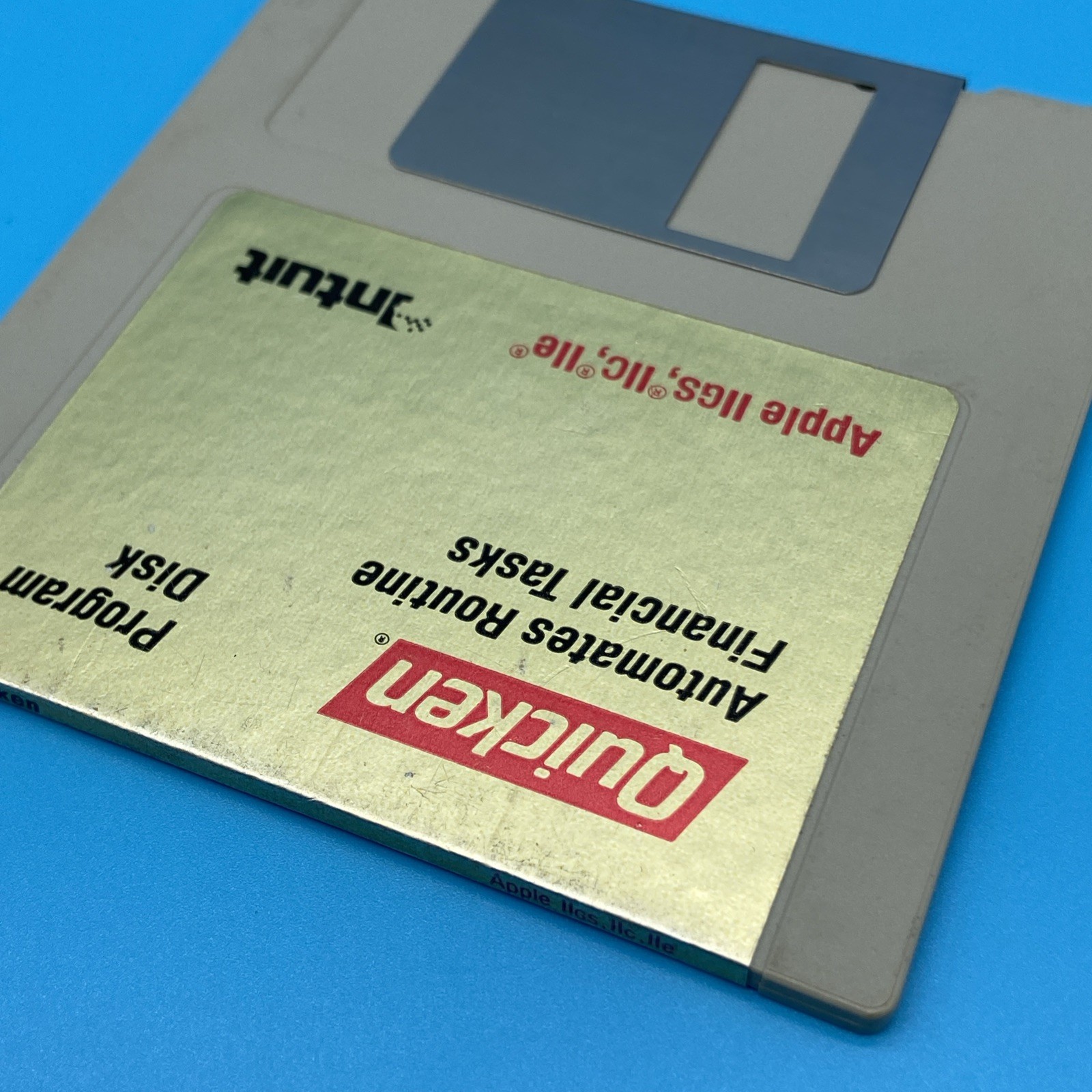 1987 Quicken Apple IIGS Program A disk VTG Floopy Disk Untested