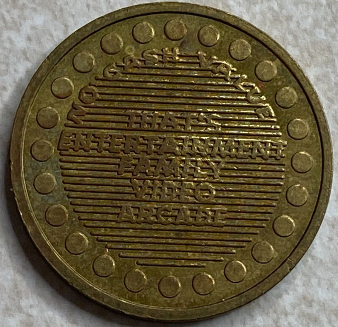 That's Entertainment Family Video Arcade Slot Game Play Arcade Token T7274