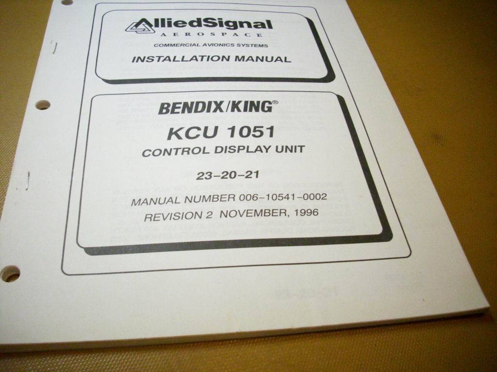 King KCU-1051 Control Display install manual