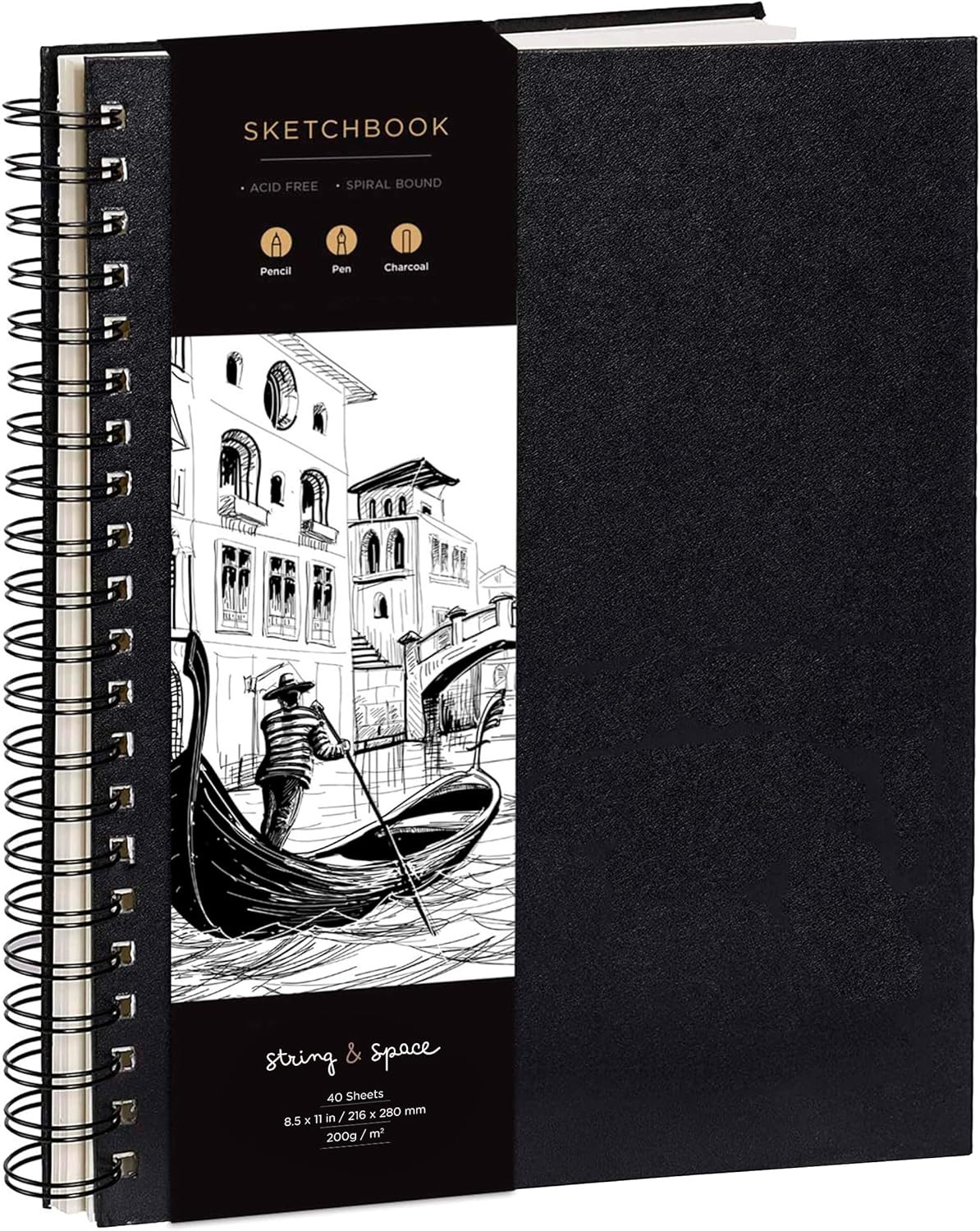 Artists Sketchbook Hardcover - 200GSM Very Thick Paper - Large Spiral Sketch B