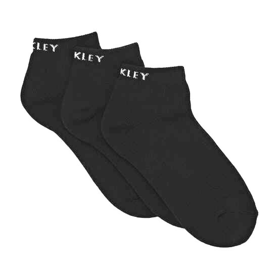 Oakley Short Solid Socks Men's Daily Socks Black Medium or Large (3 Pack)