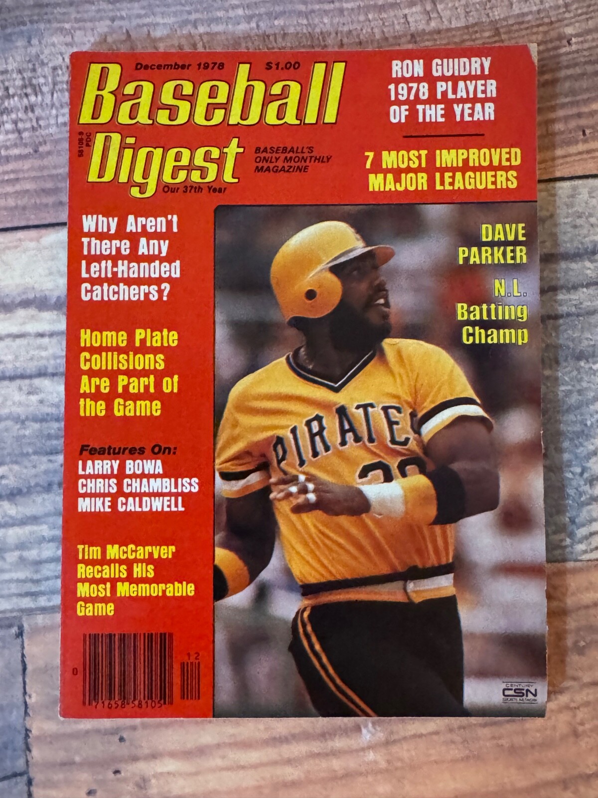 Baseball Digest Magazine December 1978 Pittsburgh Pirates, Dave Parker no label