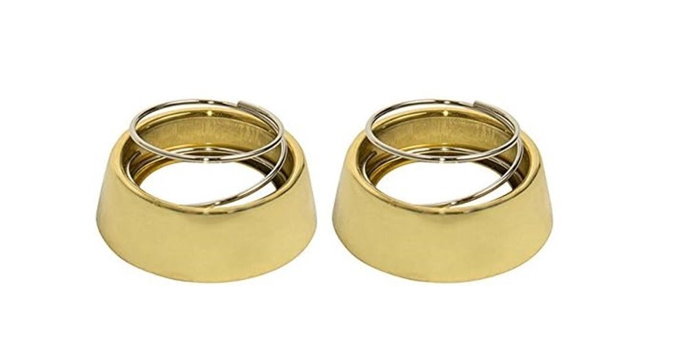 Cylinder Collars With Spring For Marks Mortise 22AC Cylinders Brass