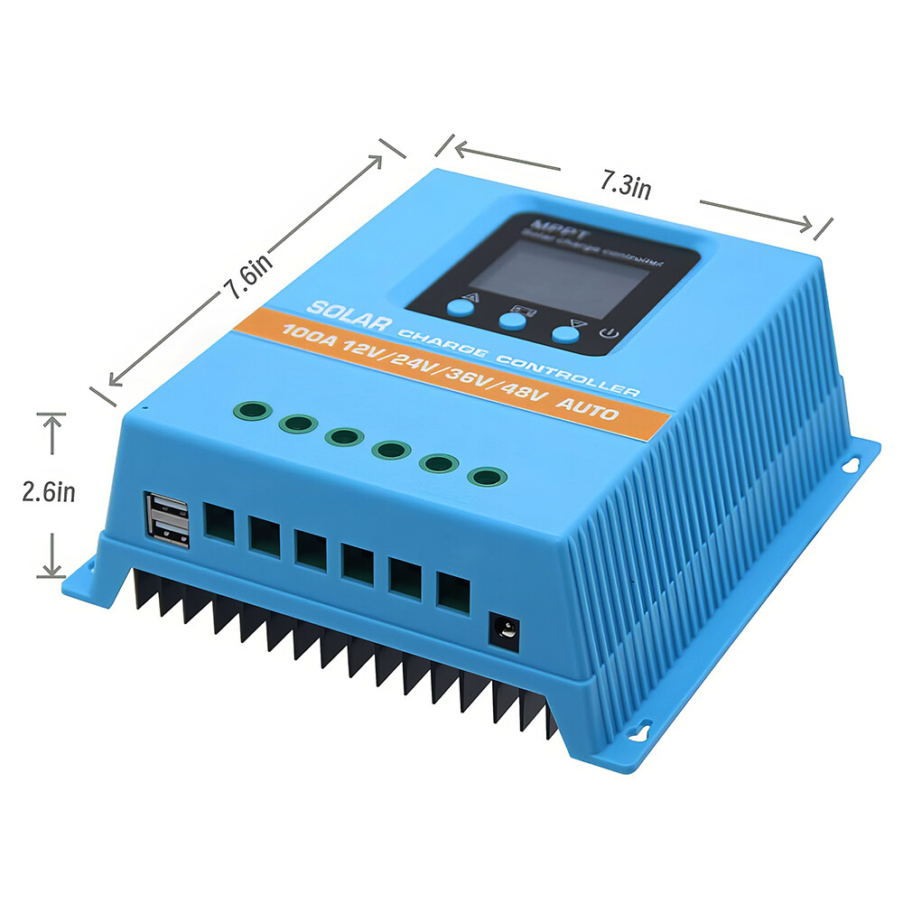 Upgrade 100A 12V/24V/36V/48V MPPT Solar Charge Controller PV Charger Controller
