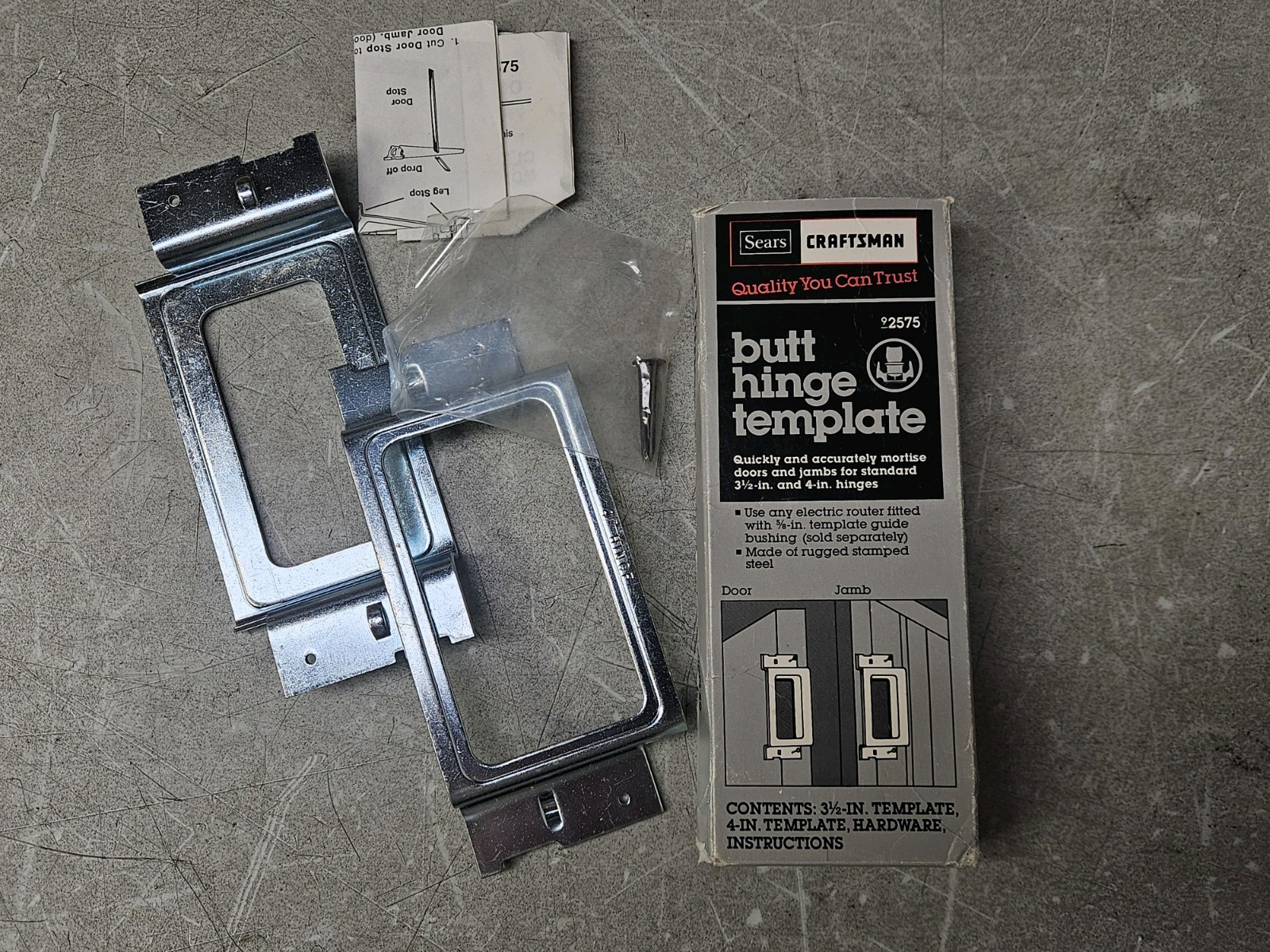 Craftsman butt hinge template 92575
