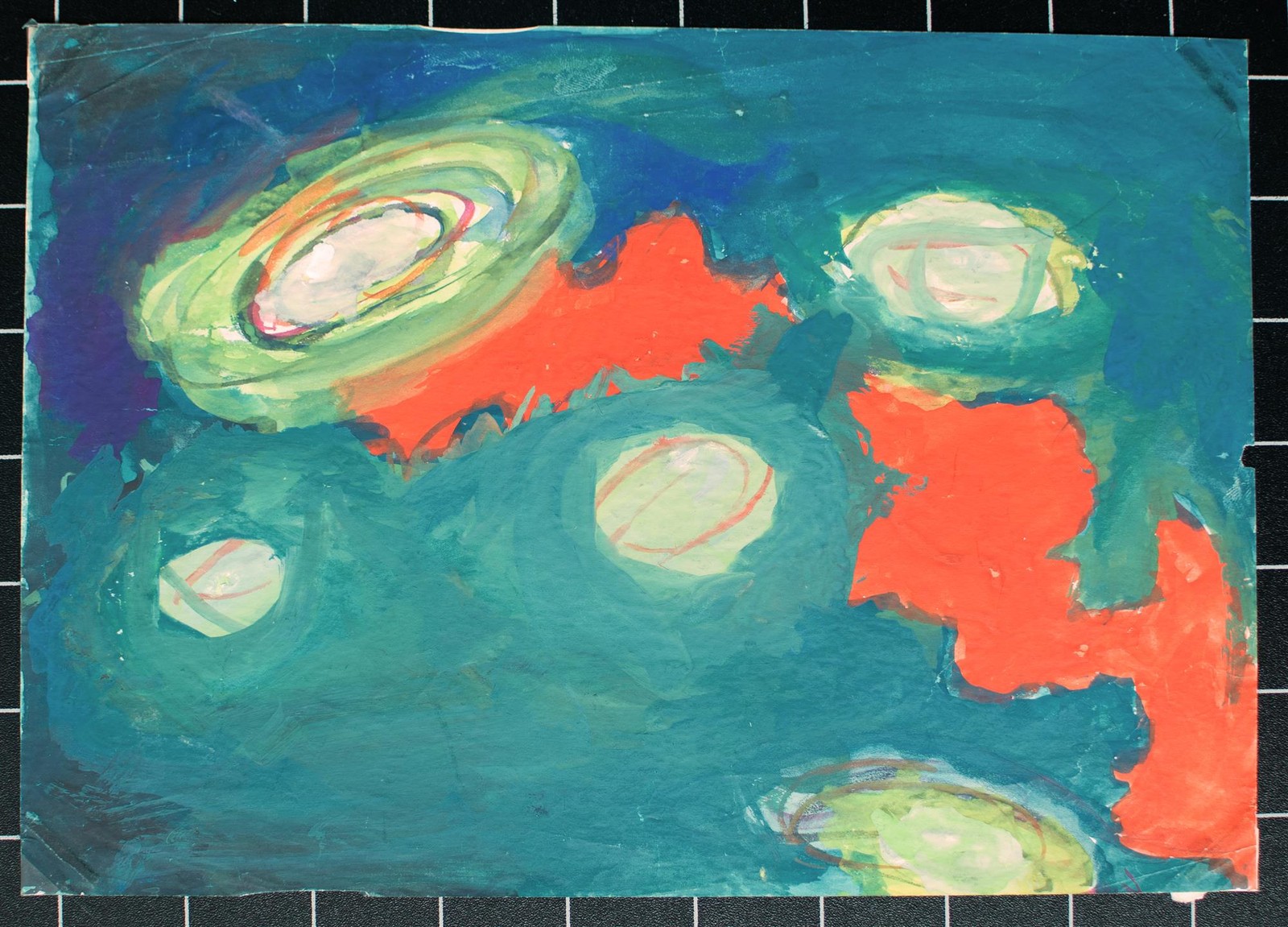 Abstract contemporary unsigned unknown unique mixed media 20th century