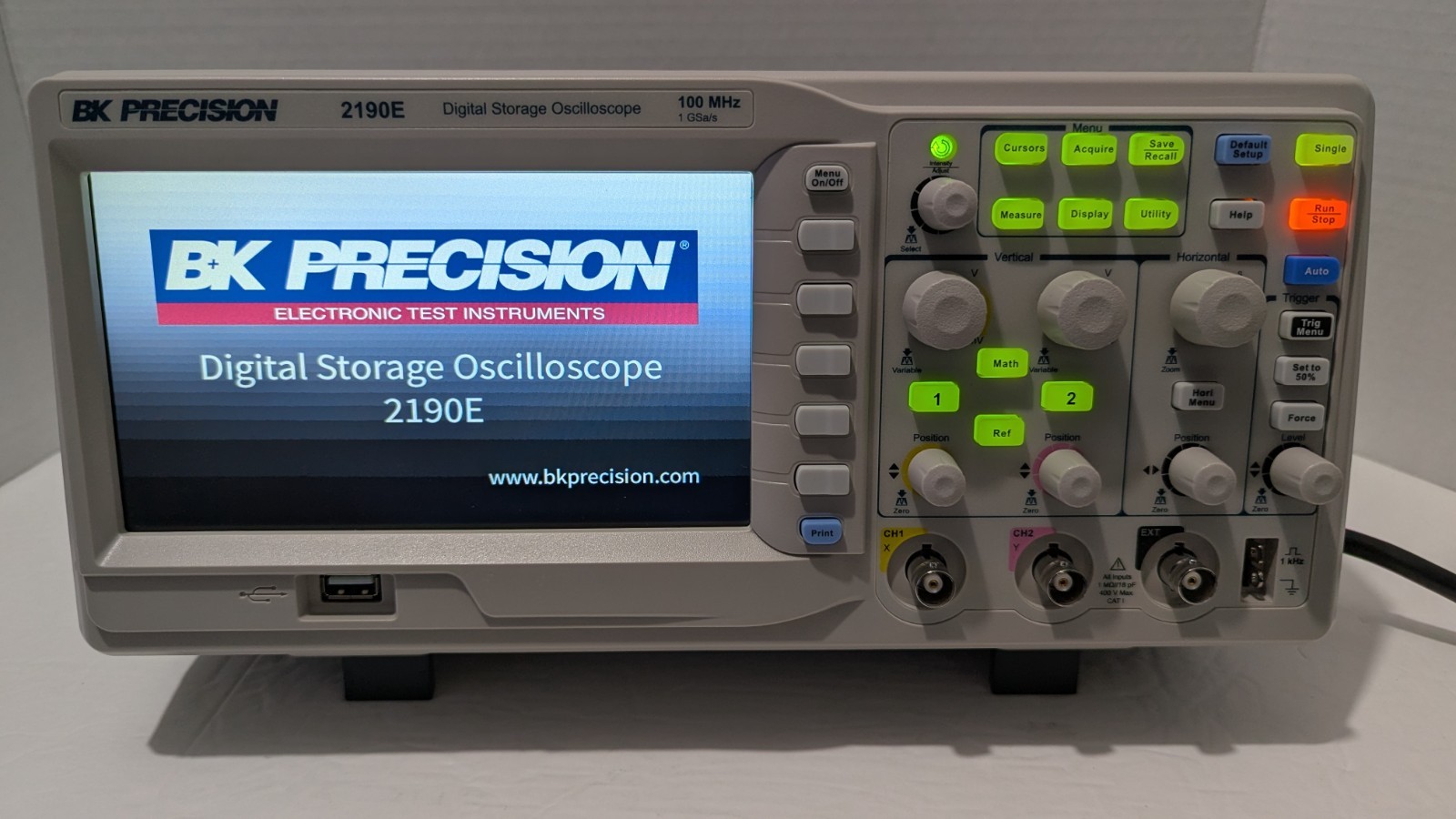 BK Precision 2190E Digital Storage Oscilloscope 100 MHz, 1 GSa/s, 2-Ch.  Used