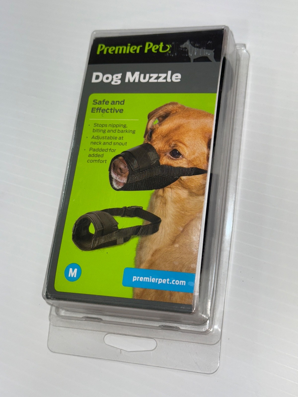 Premier Pet Dog Muzzle for Medium Dogs - Padded Nylon for Safe, Comfortable Fit