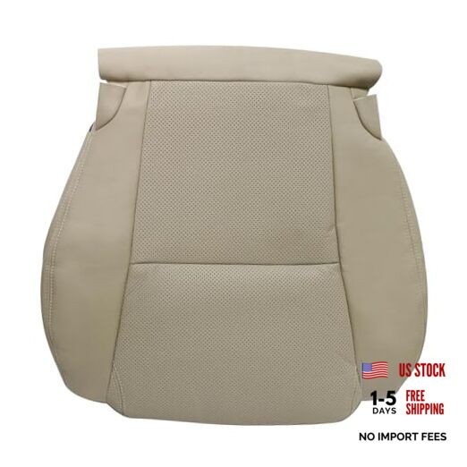 Driver Side Bottom Perforated Leather Seat Cover Compatible with Lexus Tan