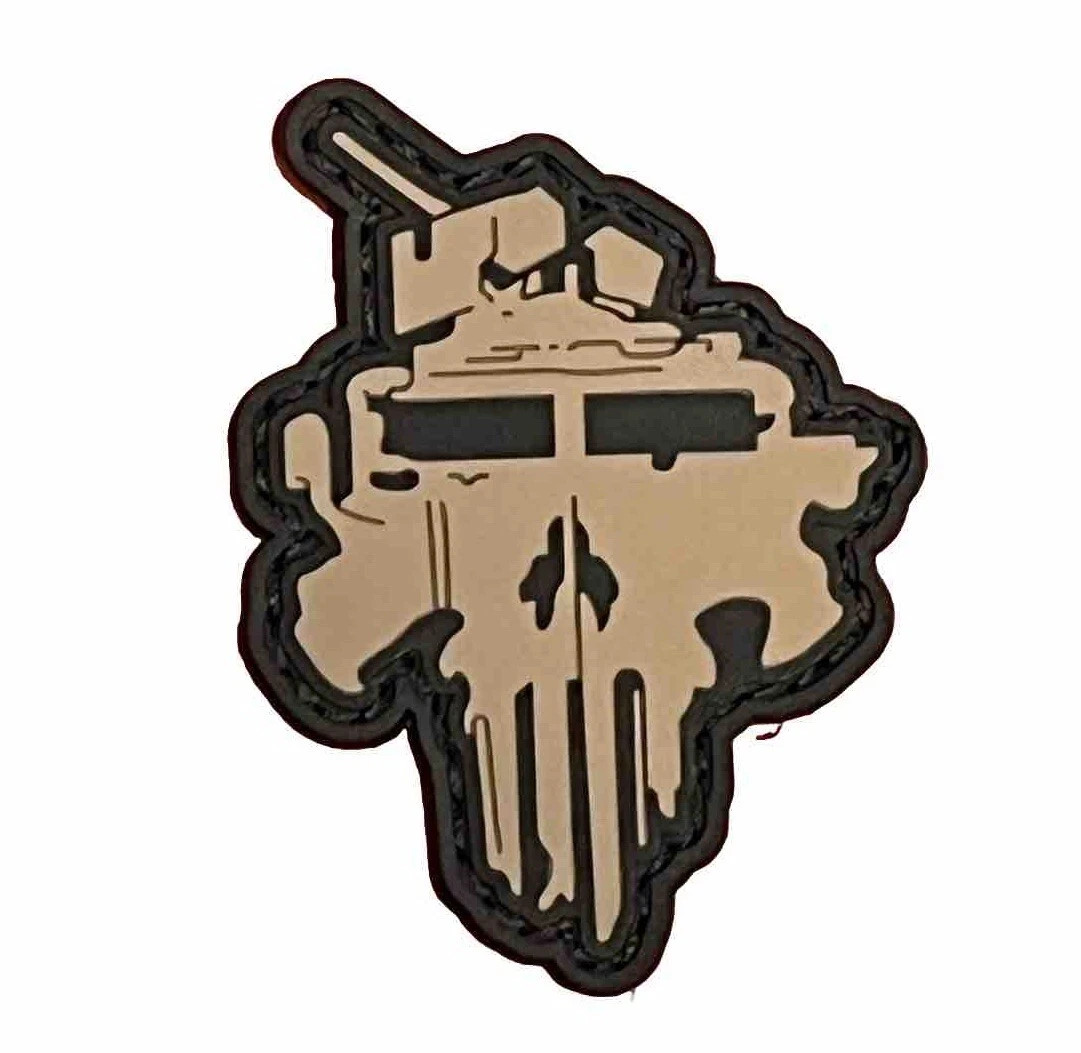 Motor T Skull PVC Morale Patch – Tan USMC 35XX Limited Stock