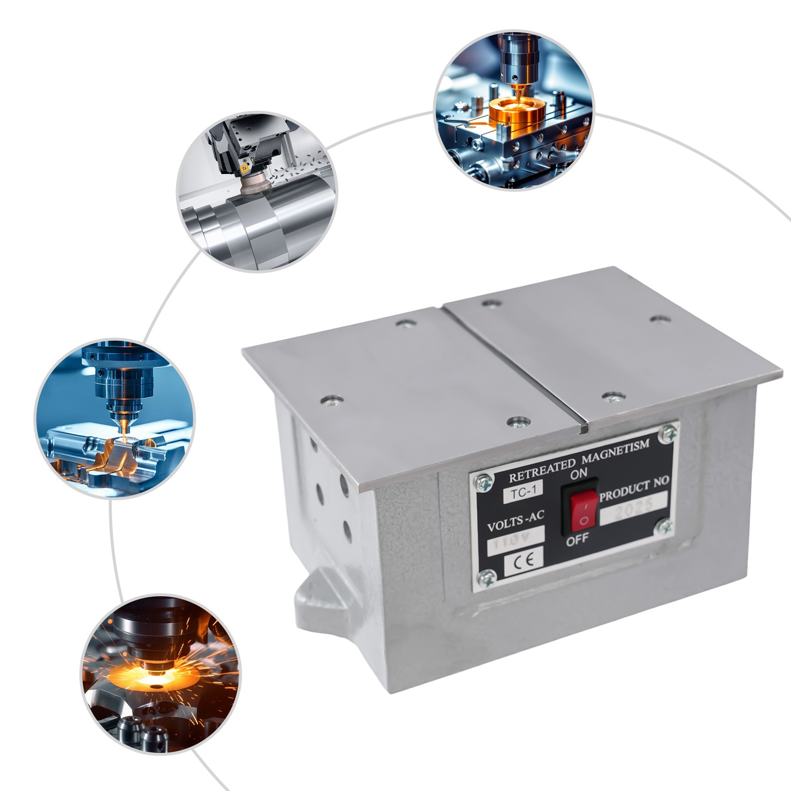 TC-1 Magnetizer Demagnetizer Machine Metal Mold Demagnetization Tool 100W 110V