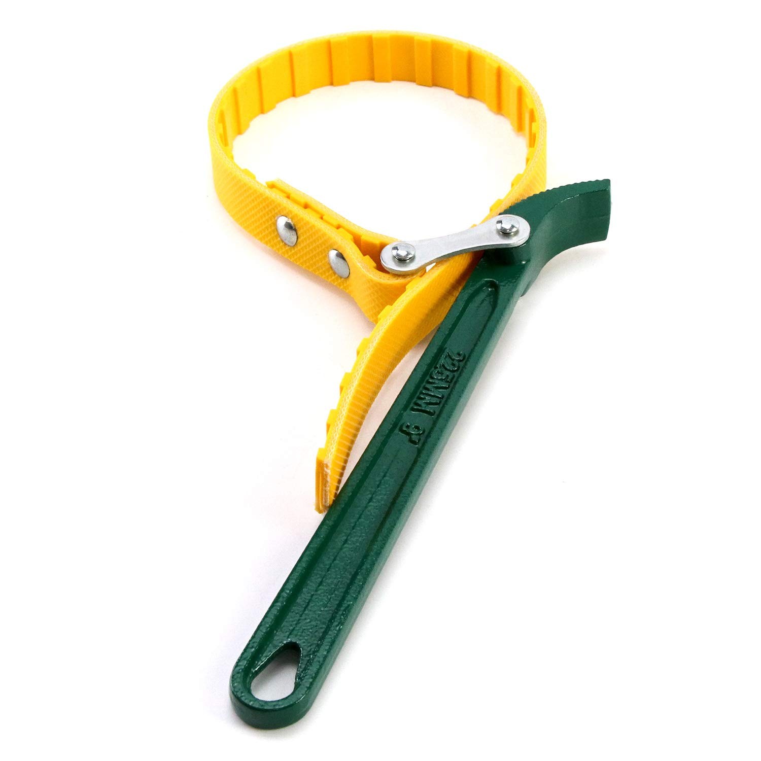 QWORK 9" Belt Strap Wrench, Multi-Purpose Adjustable Strap Oil Filter Strap Open