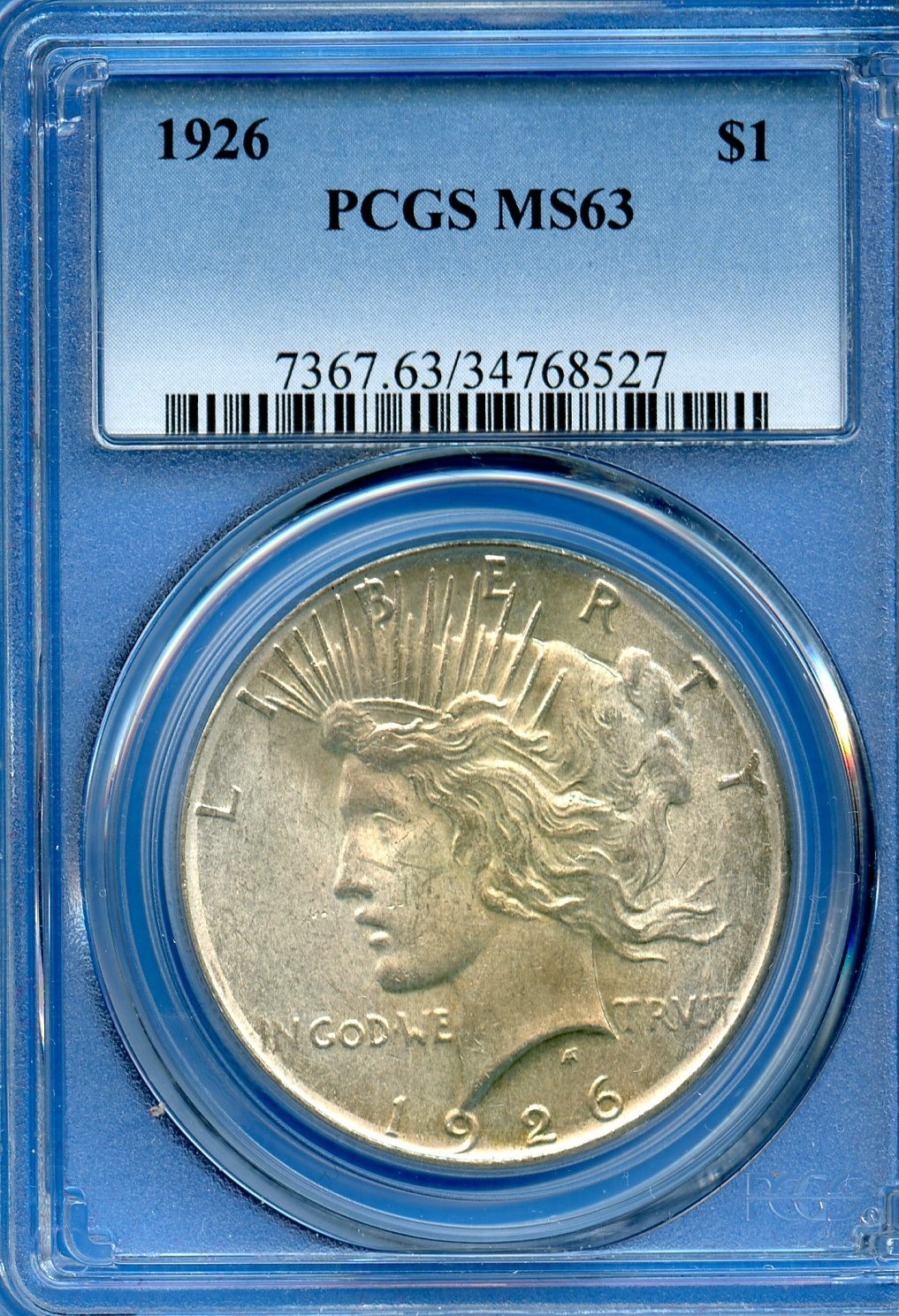 1926 P PCGS MS63 Peace Silver Dollar $1 US Mint Better Date 1926-P MS-63