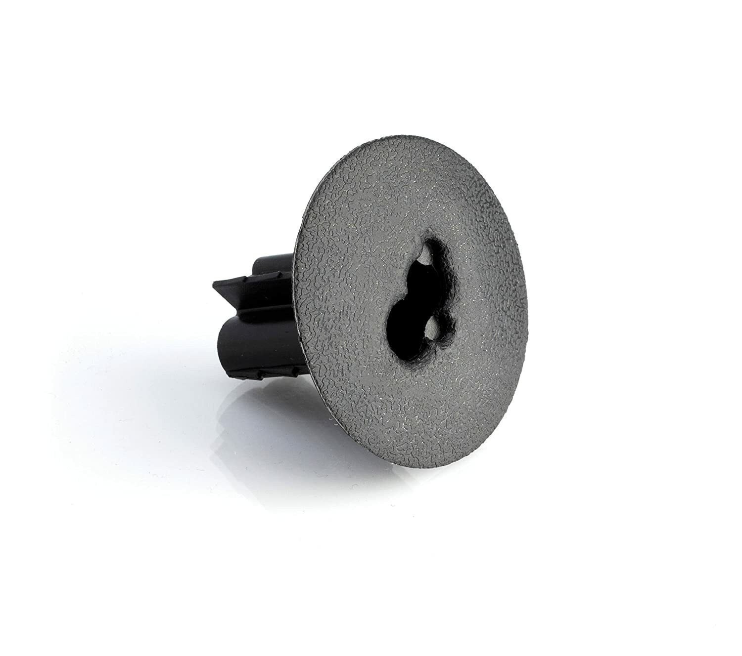 Black Dual Feed Through Bushing For Coax Coaxial Cable RG6 - 100 Pack